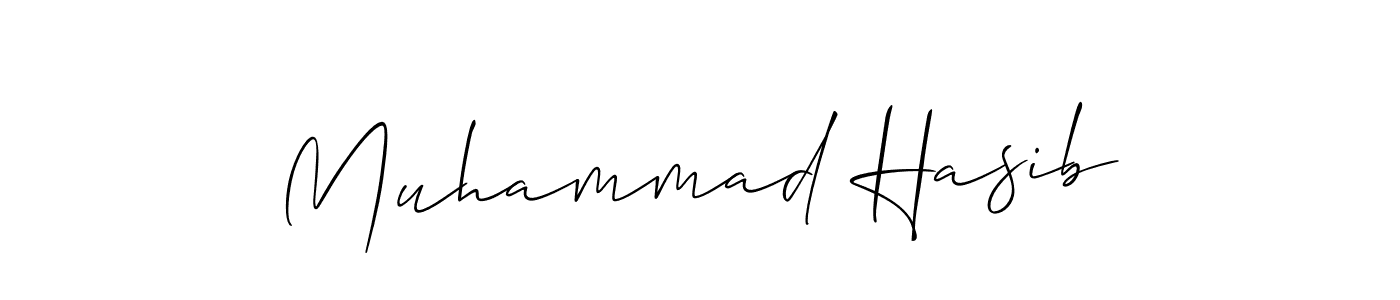 How to make Muhammad Hasib signature? Allison_Script is a professional autograph style. Create handwritten signature for Muhammad Hasib name. Muhammad Hasib signature style 2 images and pictures png