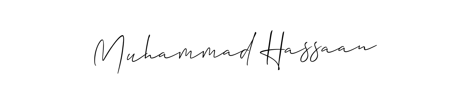 Similarly Allison_Script is the best handwritten signature design. Signature creator online .You can use it as an online autograph creator for name Muhammad Hassaan. Muhammad Hassaan signature style 2 images and pictures png