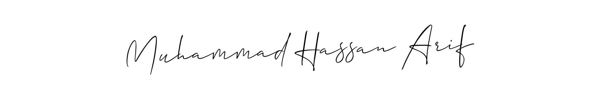 Design your own signature with our free online signature maker. With this signature software, you can create a handwritten (Allison_Script) signature for name Muhammad Hassan Arif. Muhammad Hassan Arif signature style 2 images and pictures png