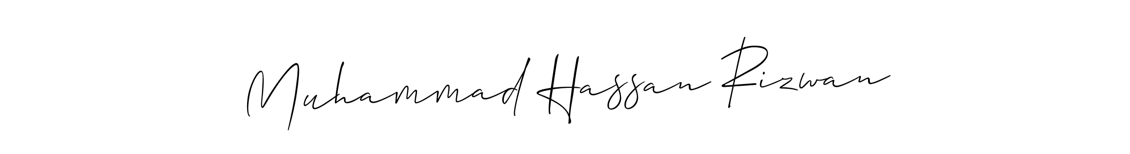 Make a short Muhammad Hassan Rizwan signature style. Manage your documents anywhere anytime using Allison_Script. Create and add eSignatures, submit forms, share and send files easily. Muhammad Hassan Rizwan signature style 2 images and pictures png