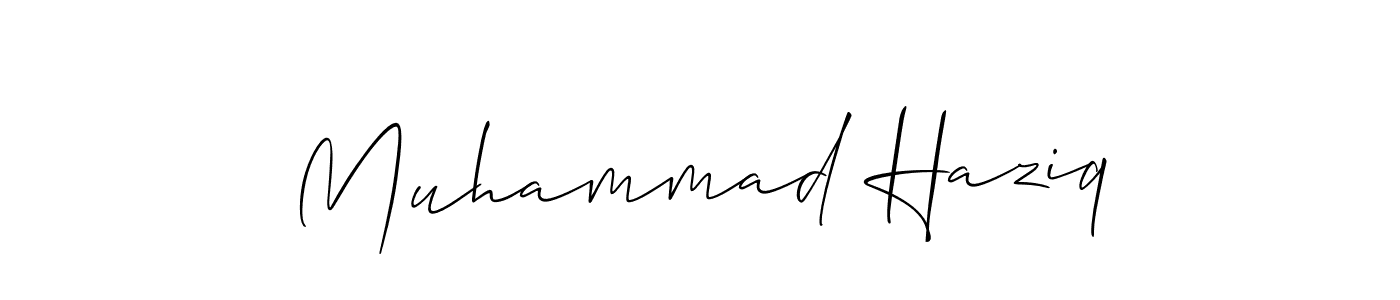 This is the best signature style for the Muhammad Haziq name. Also you like these signature font (Allison_Script). Mix name signature. Muhammad Haziq signature style 2 images and pictures png