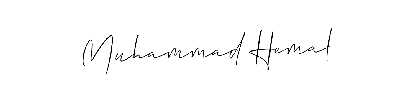 Muhammad Hemal stylish signature style. Best Handwritten Sign (Allison_Script) for my name. Handwritten Signature Collection Ideas for my name Muhammad Hemal. Muhammad Hemal signature style 2 images and pictures png