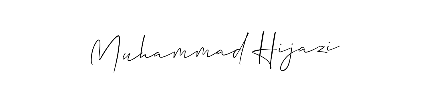 Make a beautiful signature design for name Muhammad Hijazi. With this signature (Allison_Script) style, you can create a handwritten signature for free. Muhammad Hijazi signature style 2 images and pictures png