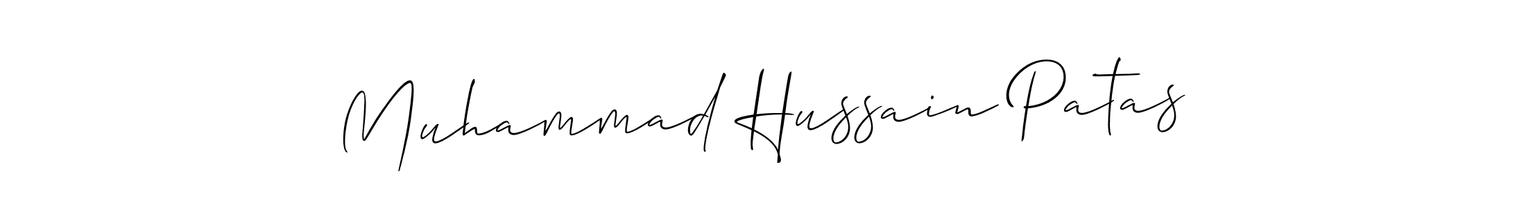 Create a beautiful signature design for name Muhammad Hussain Patas. With this signature (Allison_Script) fonts, you can make a handwritten signature for free. Muhammad Hussain Patas signature style 2 images and pictures png