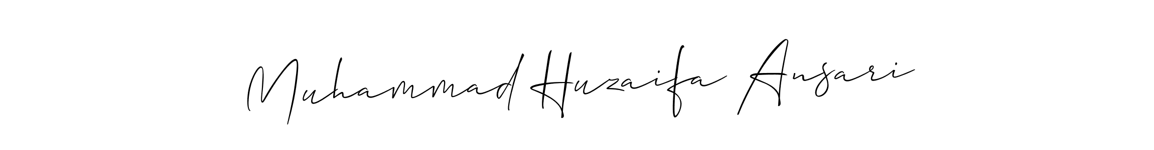 Make a beautiful signature design for name Muhammad Huzaifa Ansari. With this signature (Allison_Script) style, you can create a handwritten signature for free. Muhammad Huzaifa Ansari signature style 2 images and pictures png