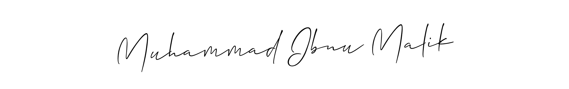 The best way (Allison_Script) to make a short signature is to pick only two or three words in your name. The name Muhammad Ibnu Malik include a total of six letters. For converting this name. Muhammad Ibnu Malik signature style 2 images and pictures png