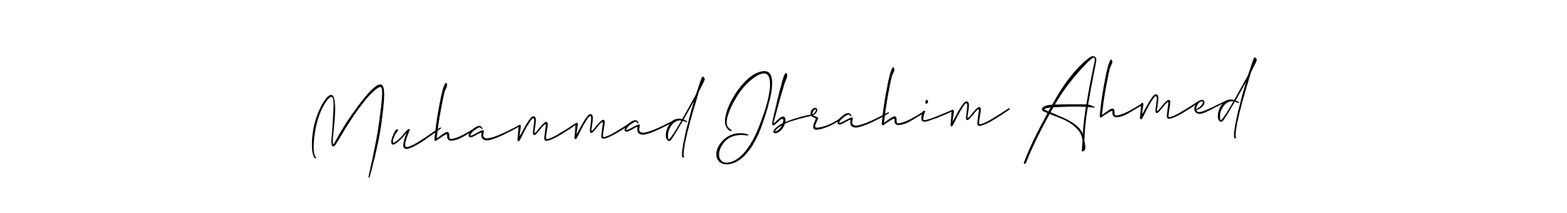 Also You can easily find your signature by using the search form. We will create Muhammad Ibrahim Ahmed name handwritten signature images for you free of cost using Allison_Script sign style. Muhammad Ibrahim Ahmed signature style 2 images and pictures png