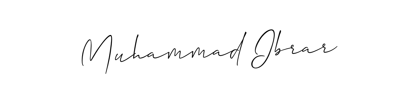 Make a beautiful signature design for name Muhammad Ibrar. With this signature (Allison_Script) style, you can create a handwritten signature for free. Muhammad Ibrar signature style 2 images and pictures png