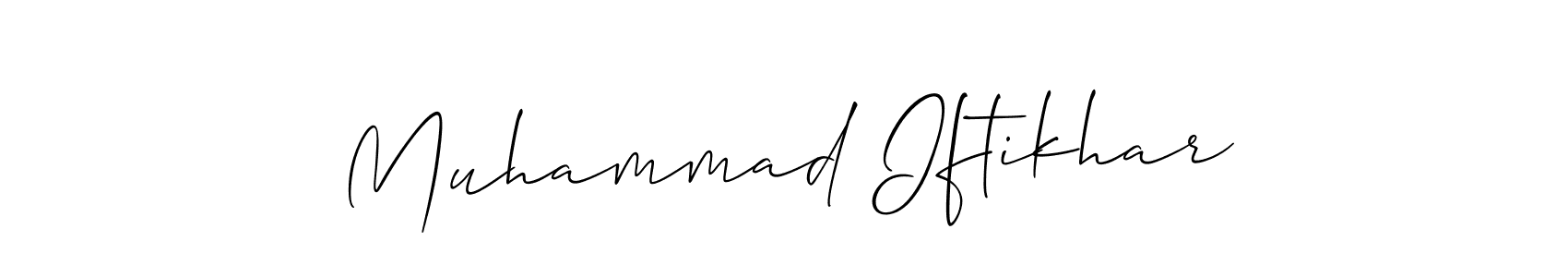 Muhammad Iftikhar stylish signature style. Best Handwritten Sign (Allison_Script) for my name. Handwritten Signature Collection Ideas for my name Muhammad Iftikhar. Muhammad Iftikhar signature style 2 images and pictures png