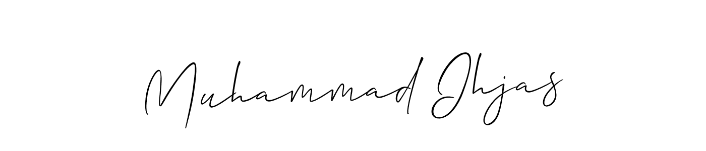 How to Draw Muhammad Ihjas signature style? Allison_Script is a latest design signature styles for name Muhammad Ihjas. Muhammad Ihjas signature style 2 images and pictures png