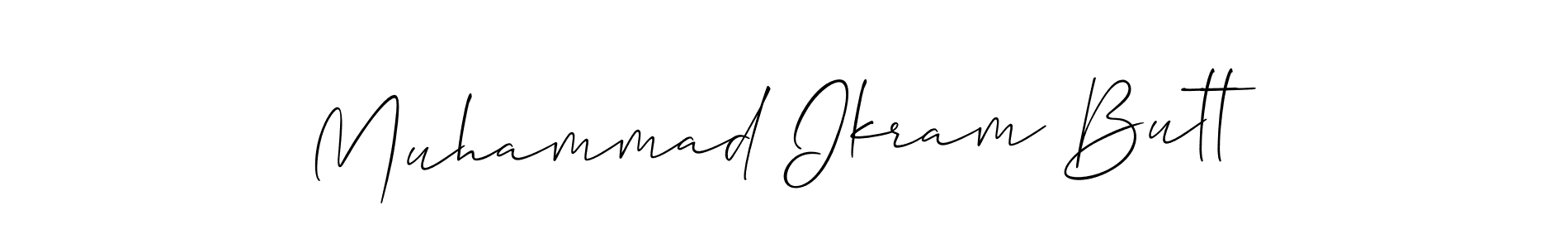 The best way (Allison_Script) to make a short signature is to pick only two or three words in your name. The name Muhammad Ikram Butt include a total of six letters. For converting this name. Muhammad Ikram Butt signature style 2 images and pictures png