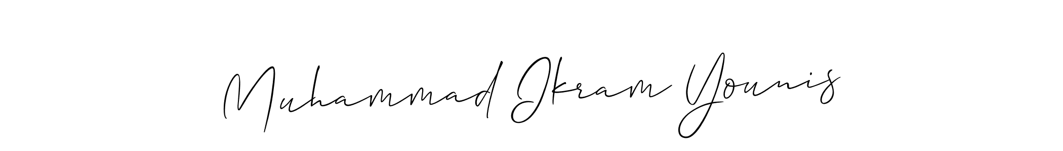 Muhammad Ikram Younis stylish signature style. Best Handwritten Sign (Allison_Script) for my name. Handwritten Signature Collection Ideas for my name Muhammad Ikram Younis. Muhammad Ikram Younis signature style 2 images and pictures png