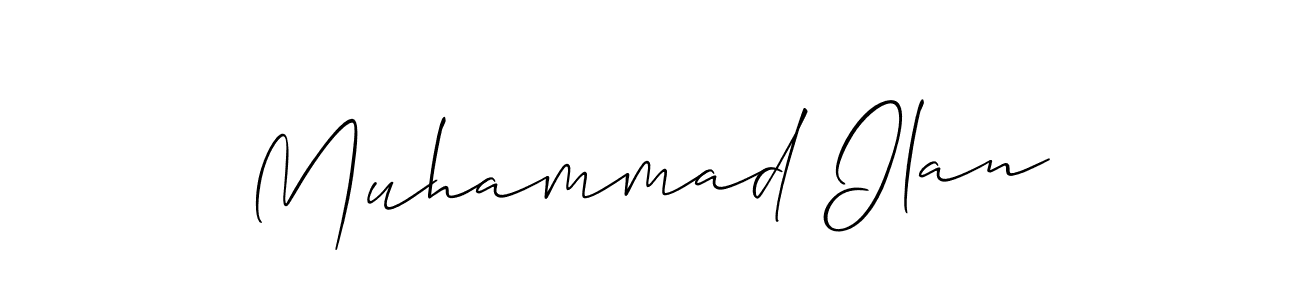 Also You can easily find your signature by using the search form. We will create Muhammad Ilan name handwritten signature images for you free of cost using Allison_Script sign style. Muhammad Ilan signature style 2 images and pictures png