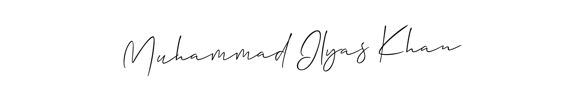 You should practise on your own different ways (Allison_Script) to write your name (Muhammad Ilyas Khan) in signature. don't let someone else do it for you. Muhammad Ilyas Khan signature style 2 images and pictures png