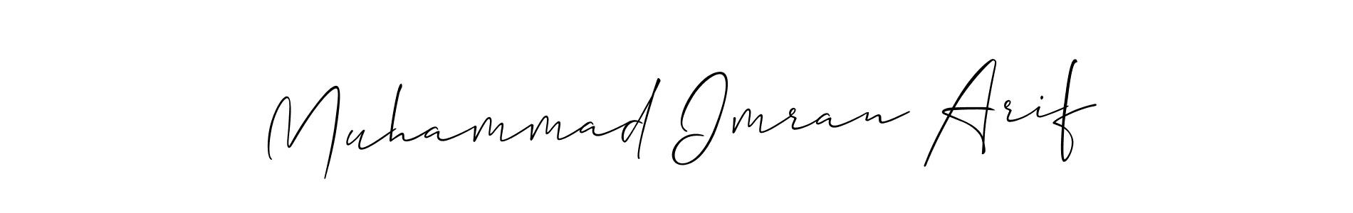 It looks lik you need a new signature style for name Muhammad Imran Arif. Design unique handwritten (Allison_Script) signature with our free signature maker in just a few clicks. Muhammad Imran Arif signature style 2 images and pictures png