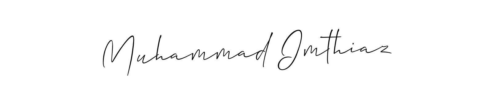 It looks lik you need a new signature style for name Muhammad Imthiaz. Design unique handwritten (Allison_Script) signature with our free signature maker in just a few clicks. Muhammad Imthiaz signature style 2 images and pictures png