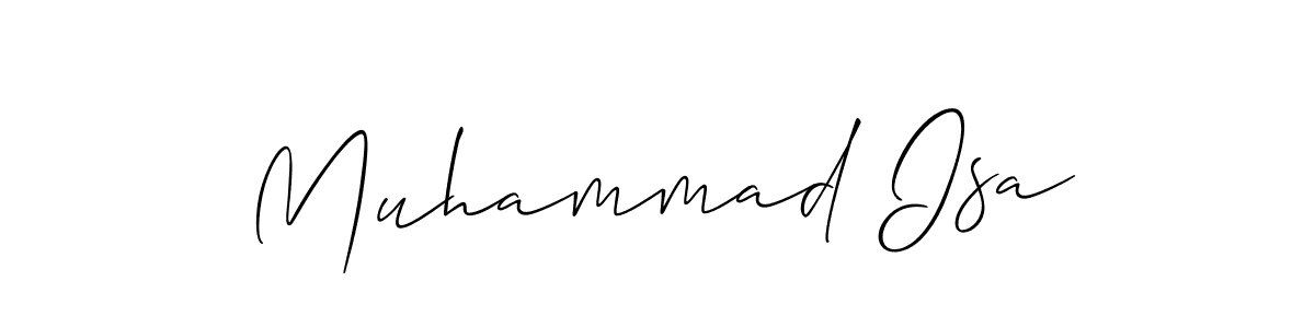 Use a signature maker to create a handwritten signature online. With this signature software, you can design (Allison_Script) your own signature for name Muhammad Isa. Muhammad Isa signature style 2 images and pictures png