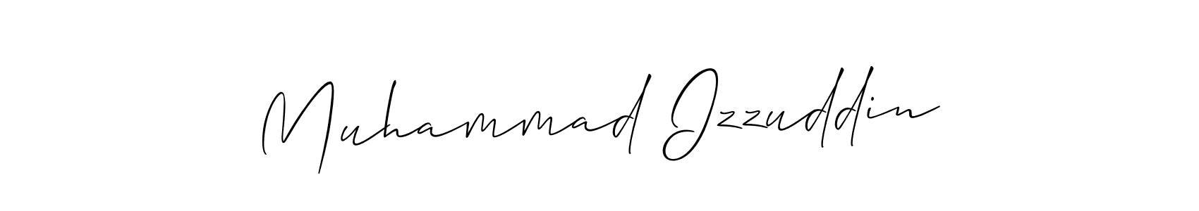 The best way (Allison_Script) to make a short signature is to pick only two or three words in your name. The name Muhammad Izzuddin include a total of six letters. For converting this name. Muhammad Izzuddin signature style 2 images and pictures png