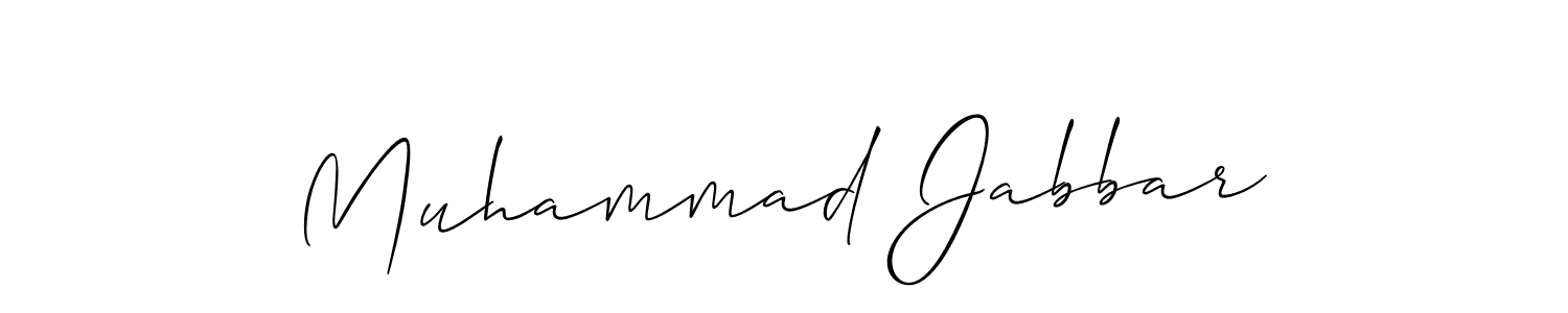 Muhammad Jabbar stylish signature style. Best Handwritten Sign (Allison_Script) for my name. Handwritten Signature Collection Ideas for my name Muhammad Jabbar. Muhammad Jabbar signature style 2 images and pictures png