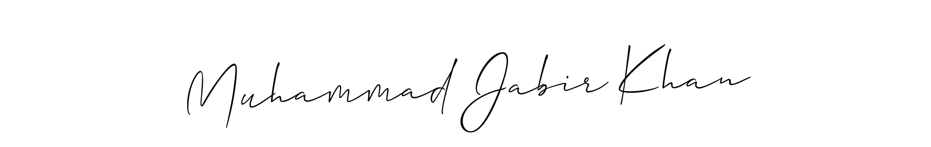 The best way (Allison_Script) to make a short signature is to pick only two or three words in your name. The name Muhammad Jabir Khan include a total of six letters. For converting this name. Muhammad Jabir Khan signature style 2 images and pictures png