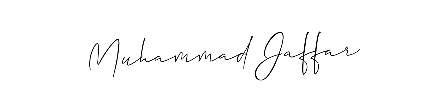 Use a signature maker to create a handwritten signature online. With this signature software, you can design (Allison_Script) your own signature for name Muhammad Jaffar. Muhammad Jaffar signature style 2 images and pictures png