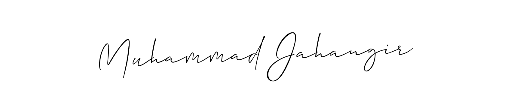 How to make Muhammad Jahangir name signature. Use Allison_Script style for creating short signs online. This is the latest handwritten sign. Muhammad Jahangir signature style 2 images and pictures png