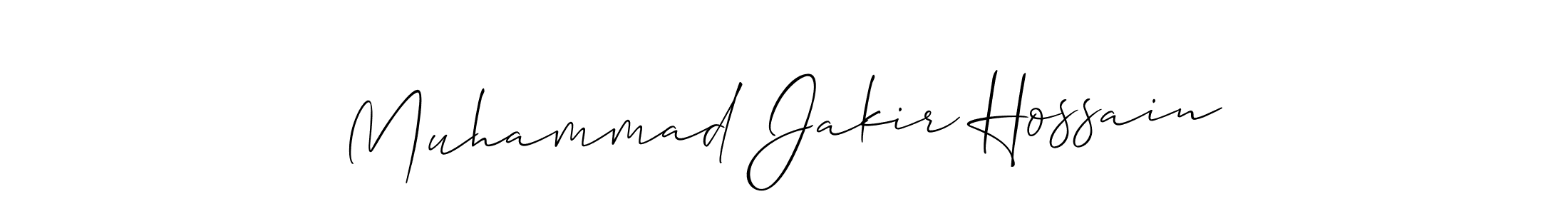 Use a signature maker to create a handwritten signature online. With this signature software, you can design (Allison_Script) your own signature for name Muhammad Jakir Hossain. Muhammad Jakir Hossain signature style 2 images and pictures png