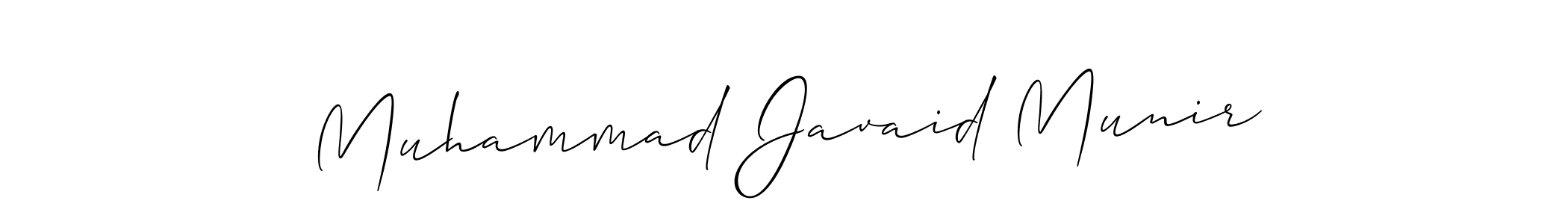 Design your own signature with our free online signature maker. With this signature software, you can create a handwritten (Allison_Script) signature for name Muhammad Javaid Munir. Muhammad Javaid Munir signature style 2 images and pictures png
