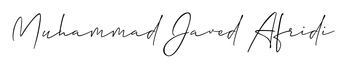 The Allison_Script font transforms the name Muhammad Javed Afridi into an executive sign with sharp precision and distinguished character. Muhammad Javed Afridi signature style 2 images and pictures png