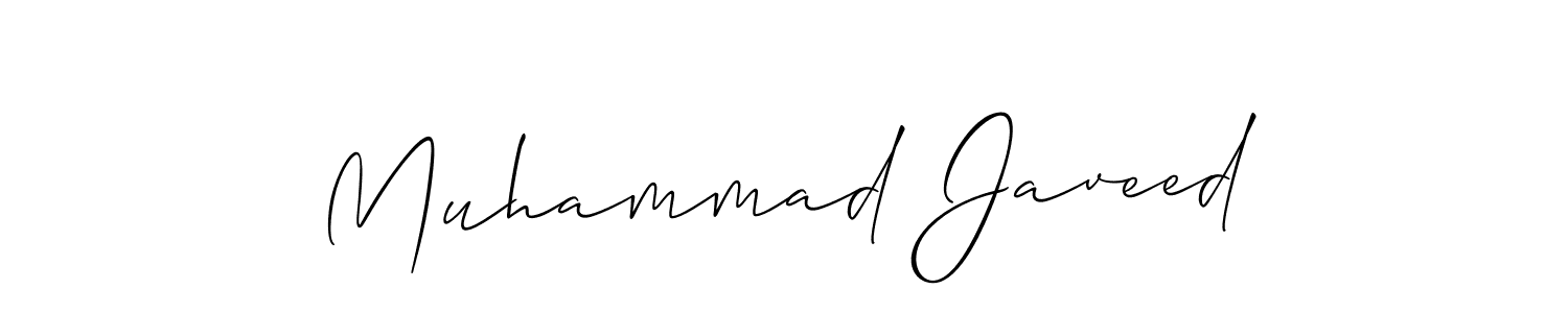 You should practise on your own different ways (Allison_Script) to write your name (Muhammad Javeed) in signature. don't let someone else do it for you. Muhammad Javeed signature style 2 images and pictures png