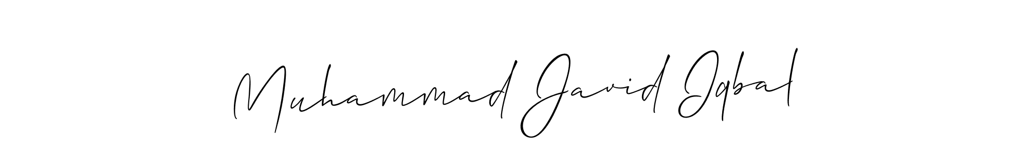 How to make Muhammad Javid Iqbal signature? Allison_Script is a professional autograph style. Create handwritten signature for Muhammad Javid Iqbal name. Muhammad Javid Iqbal signature style 2 images and pictures png
