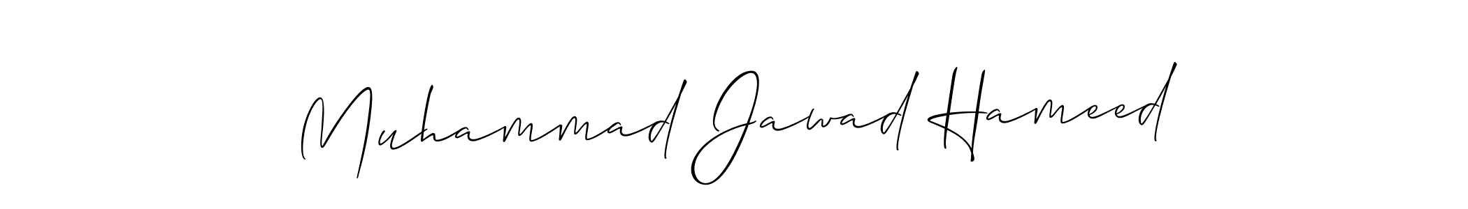 Use a signature maker to create a handwritten signature online. With this signature software, you can design (Allison_Script) your own signature for name Muhammad Jawad Hameed. Muhammad Jawad Hameed signature style 2 images and pictures png
