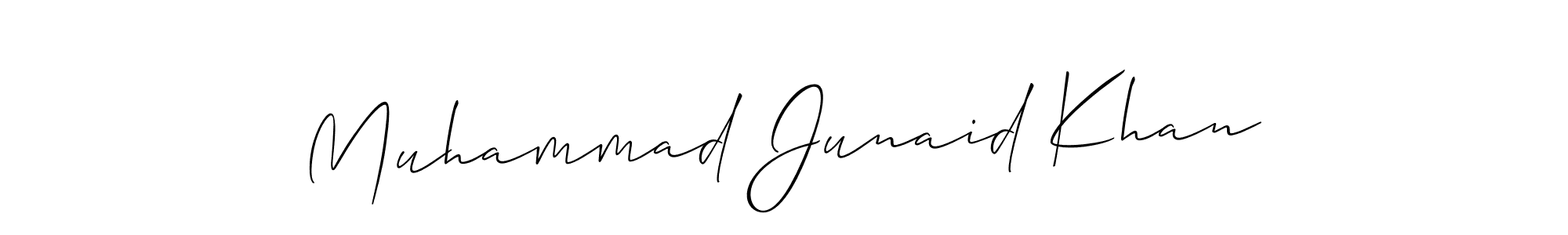 Use a signature maker to create a handwritten signature online. With this signature software, you can design (Allison_Script) your own signature for name Muhammad Junaid Khan. Muhammad Junaid Khan signature style 2 images and pictures png