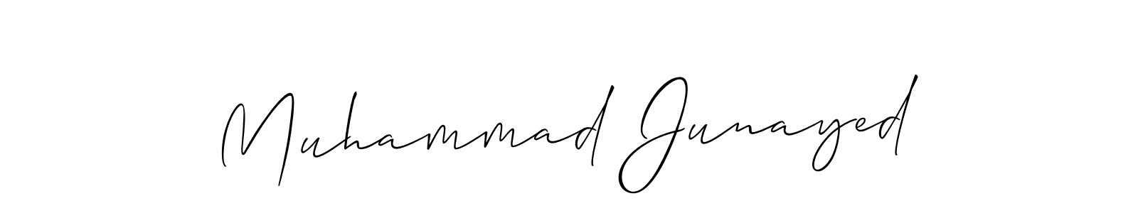 How to make Muhammad Junayed name signature. Use Allison_Script style for creating short signs online. This is the latest handwritten sign. Muhammad Junayed signature style 2 images and pictures png