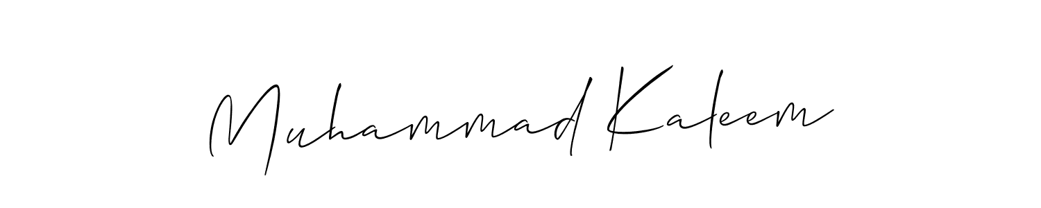 You should practise on your own different ways (Allison_Script) to write your name (Muhammad Kaleem) in signature. don't let someone else do it for you. Muhammad Kaleem signature style 2 images and pictures png