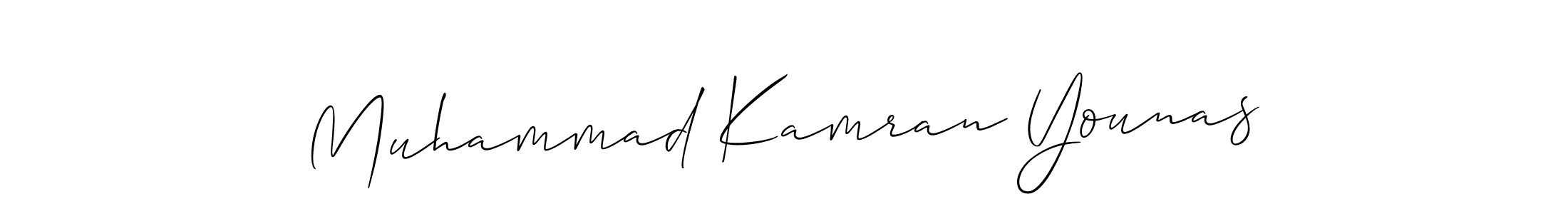 Design your own signature with our free online signature maker. With this signature software, you can create a handwritten (Allison_Script) signature for name Muhammad Kamran Younas. Muhammad Kamran Younas signature style 2 images and pictures png