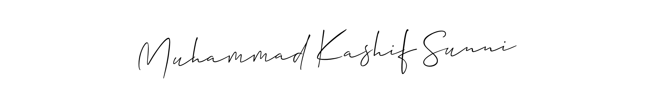 Muhammad Kashif Sunni stylish signature style. Best Handwritten Sign (Allison_Script) for my name. Handwritten Signature Collection Ideas for my name Muhammad Kashif Sunni. Muhammad Kashif Sunni signature style 2 images and pictures png