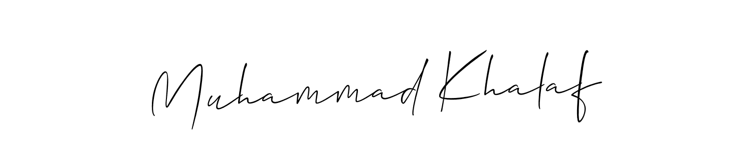 Similarly Allison_Script is the best handwritten signature design. Signature creator online .You can use it as an online autograph creator for name Muhammad Khalaf. Muhammad Khalaf signature style 2 images and pictures png