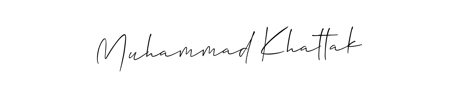 How to make Muhammad Khattak name signature. Use Allison_Script style for creating short signs online. This is the latest handwritten sign. Muhammad Khattak signature style 2 images and pictures png