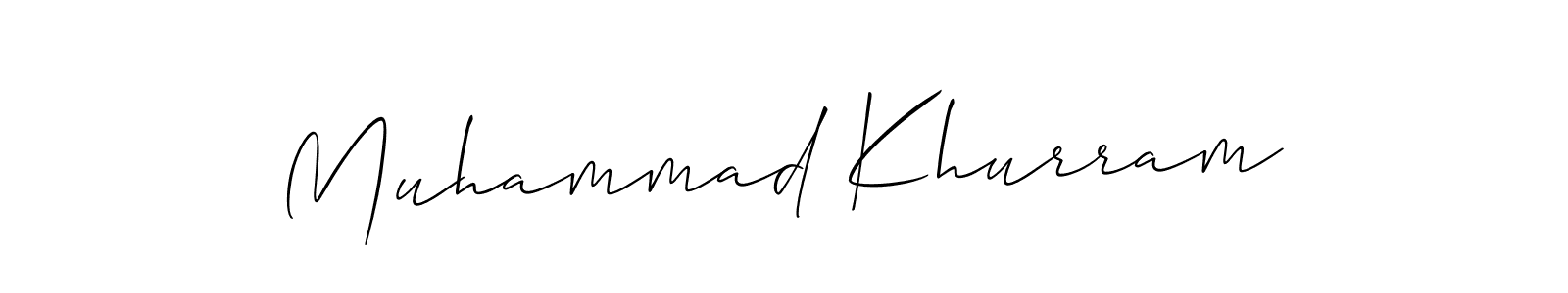 It looks lik you need a new signature style for name Muhammad Khurram. Design unique handwritten (Allison_Script) signature with our free signature maker in just a few clicks. Muhammad Khurram signature style 2 images and pictures png