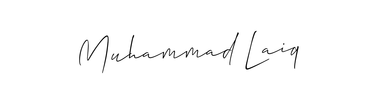 Create a beautiful signature design for name Muhammad Laiq. With this signature (Allison_Script) fonts, you can make a handwritten signature for free. Muhammad Laiq signature style 2 images and pictures png