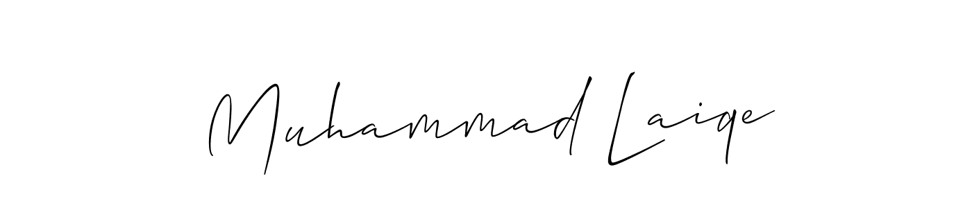 Also You can easily find your signature by using the search form. We will create Muhammad Laiqe name handwritten signature images for you free of cost using Allison_Script sign style. Muhammad Laiqe signature style 2 images and pictures png