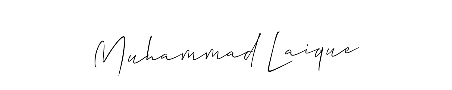 Design your own signature with our free online signature maker. With this signature software, you can create a handwritten (Allison_Script) signature for name Muhammad Laique. Muhammad Laique signature style 2 images and pictures png