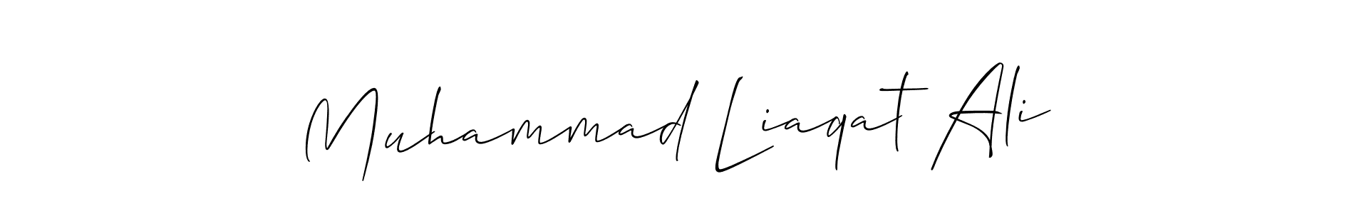 Allison_Script is a professional signature style that is perfect for those who want to add a touch of class to their signature. It is also a great choice for those who want to make their signature more unique. Get Muhammad Liaqat Ali name to fancy signature for free. Muhammad Liaqat Ali signature style 2 images and pictures png
