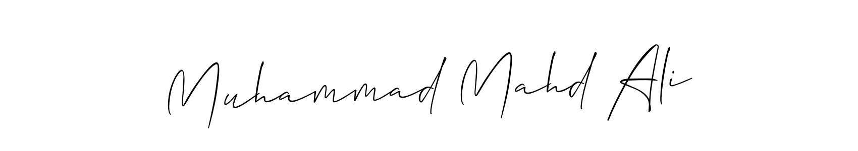 The best way (Allison_Script) to make a short signature is to pick only two or three words in your name. The name Muhammad Mahd Ali include a total of six letters. For converting this name. Muhammad Mahd Ali signature style 2 images and pictures png