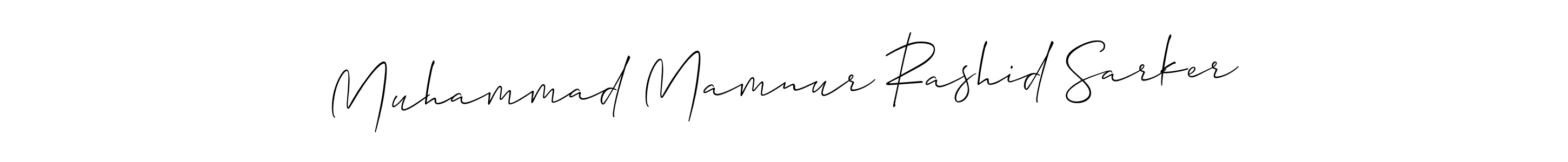 How to make Muhammad Mamnur Rashid Sarker name signature. Use Allison_Script style for creating short signs online. This is the latest handwritten sign. Muhammad Mamnur Rashid Sarker signature style 2 images and pictures png