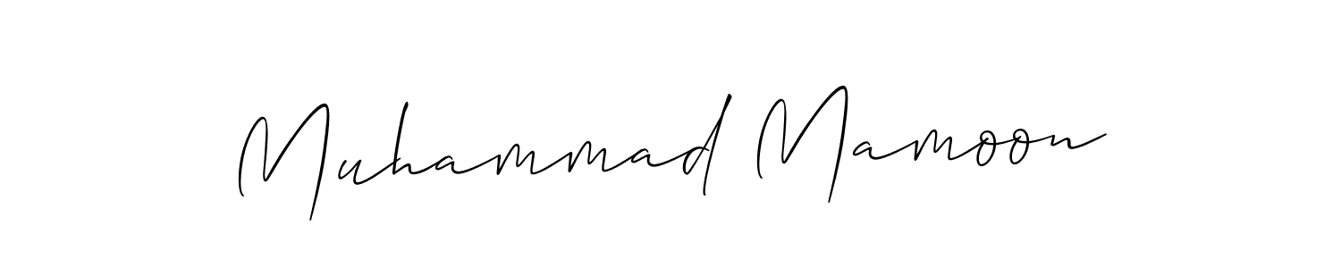 It looks lik you need a new signature style for name Muhammad Mamoon. Design unique handwritten (Allison_Script) signature with our free signature maker in just a few clicks. Muhammad Mamoon signature style 2 images and pictures png