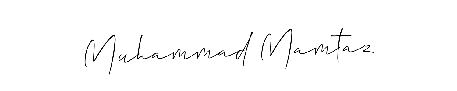 Use a signature maker to create a handwritten signature online. With this signature software, you can design (Allison_Script) your own signature for name Muhammad Mamtaz. Muhammad Mamtaz signature style 2 images and pictures png