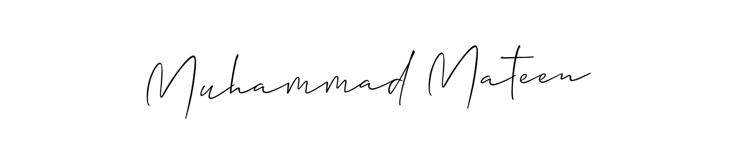 Also we have Muhammad Mateen name is the best signature style. Create professional handwritten signature collection using Allison_Script autograph style. Muhammad Mateen signature style 2 images and pictures png