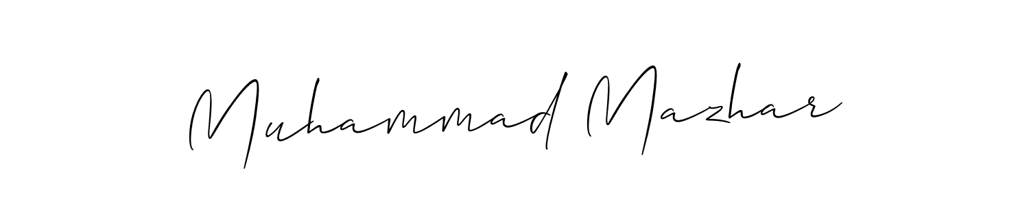 if you are searching for the best signature style for your name Muhammad Mazhar. so please give up your signature search. here we have designed multiple signature styles  using Allison_Script. Muhammad Mazhar signature style 2 images and pictures png